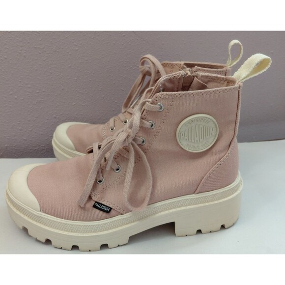 Palladium Pallabase Twill Boots Earth Clay Women's Chunky Boots Size 6.5 (37.5) - Picture 3 of 10